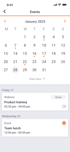 agenda screen