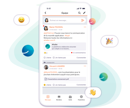 Suivez vos messages sur l’application mobile Whaller